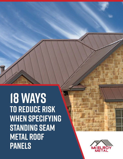 McElroy Publishes e-book About Specifying Standing Seam Metal Roof Panels