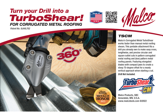 TurboShear® – Heavy Duty, Sheet Metal Cutting Drill Attachment - Malco  Products