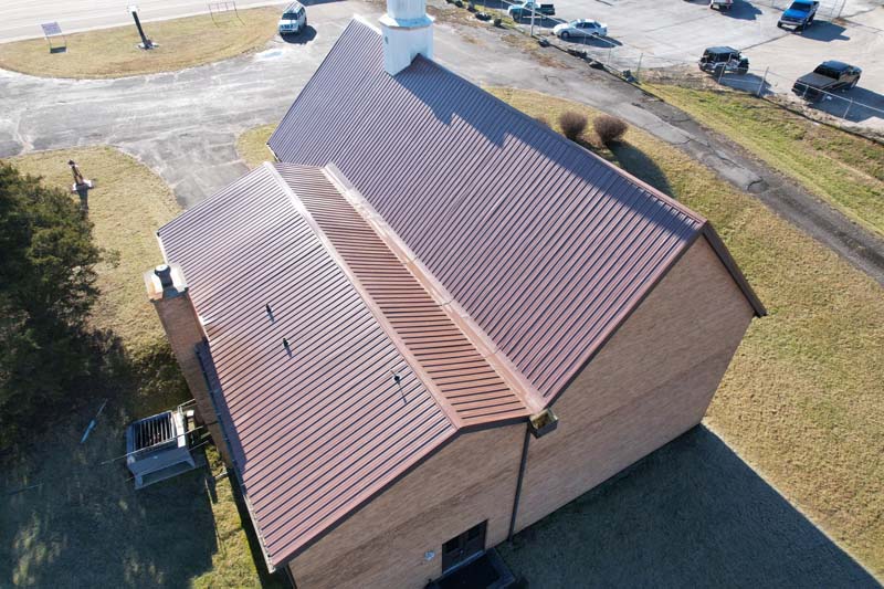 Miller Chapel, Maynardville, Tennessee metal reroof.