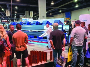 ASCO USA held equipment demonstrations over the course of the three-day trade show. Demonstrated here is the V2.5 long folder.