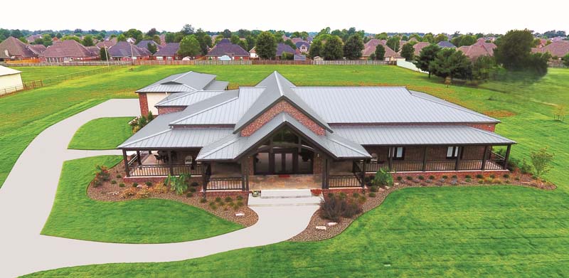 Galvalume roofing delivers exceptional corrosion resistance, especially with an SMP coating. Photo courtesy of Central States Manufacturing 