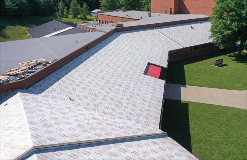 MFM offers a number of high-temperature rated steep-slope roofing underlayments that are rated to 250°F to take the heat of metal roofing systems. Photo Courtesy of MFM