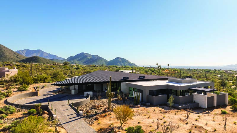 Ultra Low Gloss Standing Seam Roof Defines Modern Scottsdale Estate