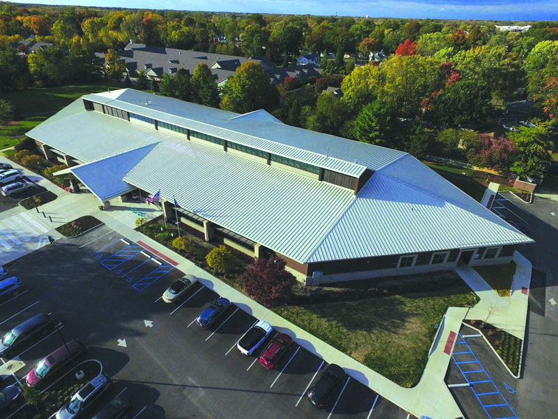 Large-Scale Standing Seam Retrofit Enhances Brownsburg Public Library Protection and Durability