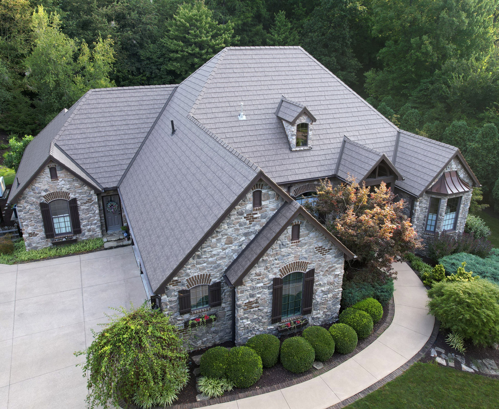 Stately Home Acquires More Distinguished Look with Metal Slate Roofing